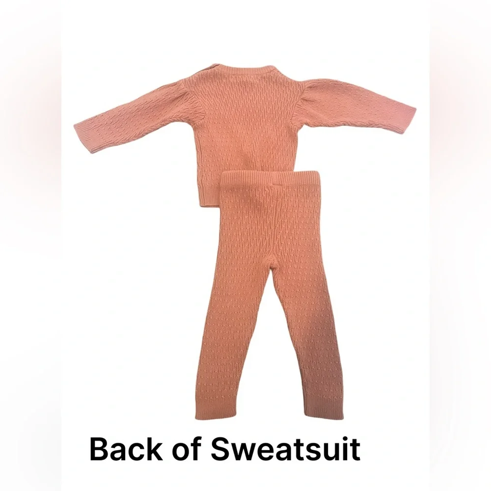 Jessica Simpson Girls’ Pink Knit Sweater and Pants Set. Size:24M Good Condition